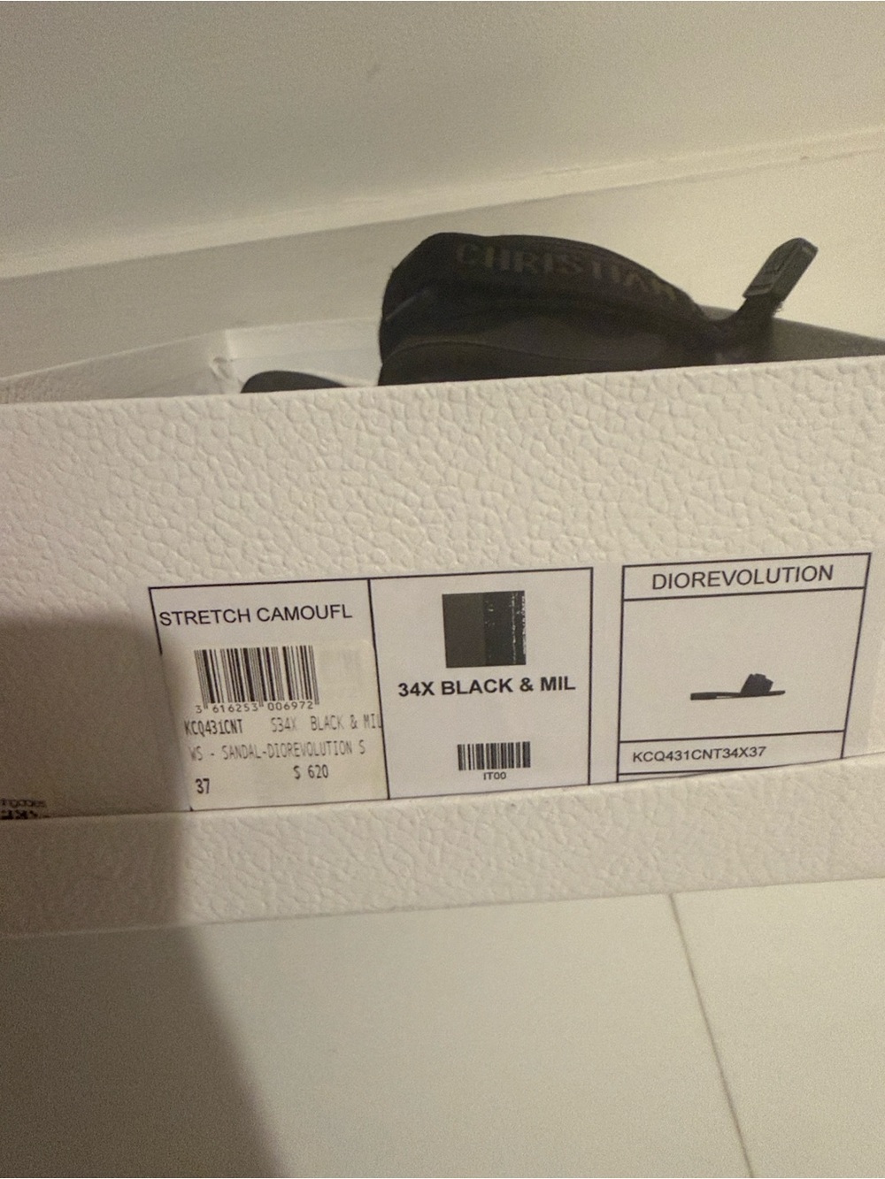 Dior Black Logo Slide Sandals - Picture 2 of 5